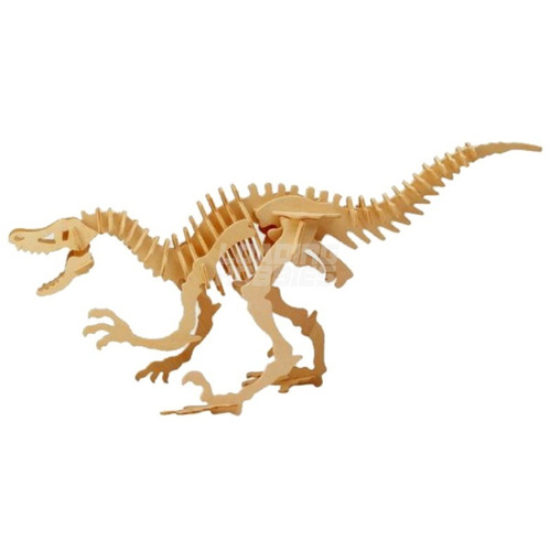 Rompecabezas Dinosaurio Velociraptor Madera Encastre Puzzle