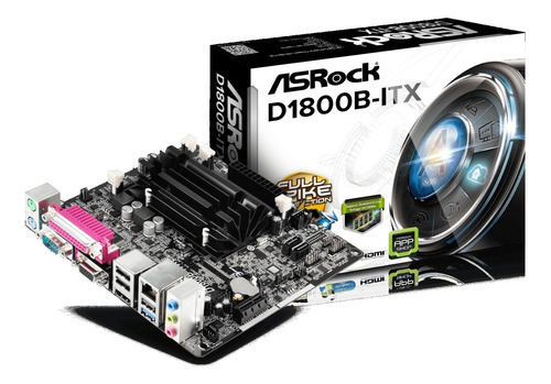 Placa Mãe Asrock Intel J1800 D1800b-itx Ddr3 Hdmi Mini Itx