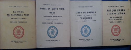 Lote X 4 Libros De García Lorca - Losada