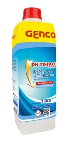 Redutor De Ph E Alcalinidade Ph Menos Genco 1 Litro