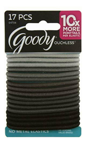 Goody Womens Ouchless 4 Mm Elastics, Gray, 17 Count