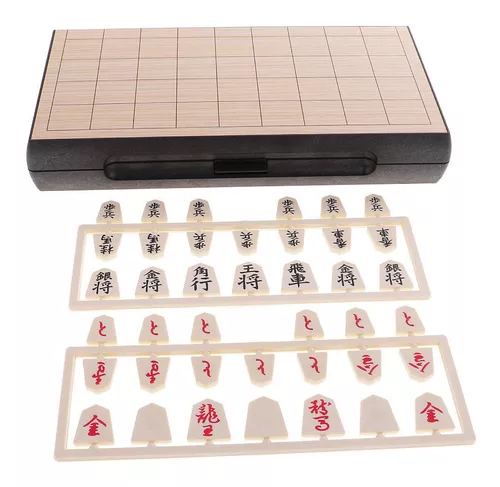 1 Conjunto De Jogo De Tabuleiro De Xadrez De Shogi Japonês Magnético  Dobrável Com Peças De Xadrez Para Jogo Ao Ar Livre