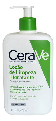 Cerave Loção De Limpeza Facial Hidratante - 473ml Todo Tipo De Pele Dia/noite