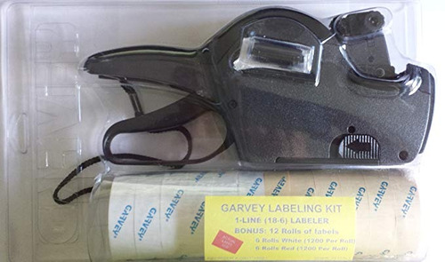 Garvey 18-6 Kit Precio Pistola, Incluye Etiquetas Y Rodillo 