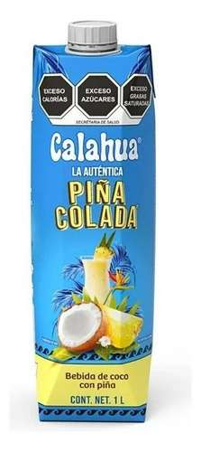 3 Pza Bebida Calahua Piña Colada Con Concentrado De Piña 1 L