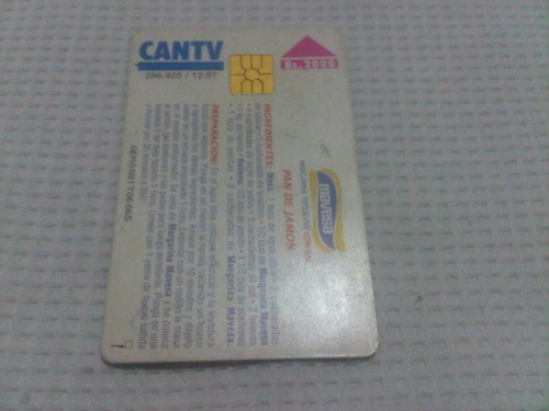 Imagen 2 de 2 de Trajeta De Coleccion De Cantv