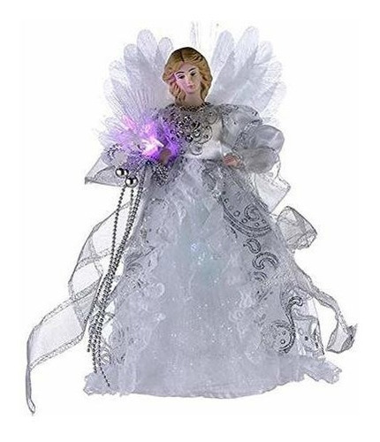 Figurilla Kurt Adler Cul Fibra Óptica Led Ángel Navidad