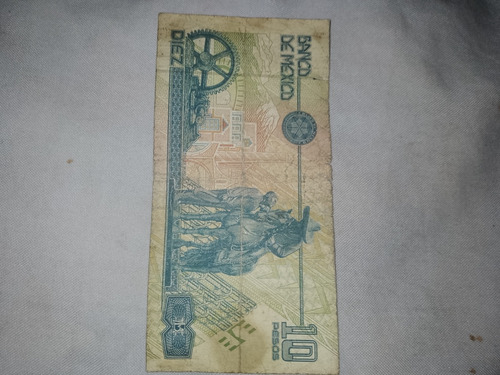 Billete De 10 Pesos Mexicanos De Emiliano Zapata 