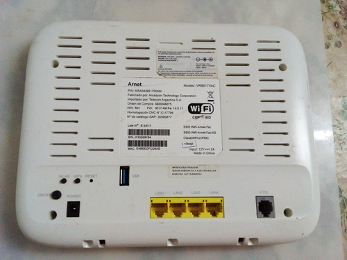 Modem Arcadyan Vr9517vac Para Reparar O Para Repuesto 