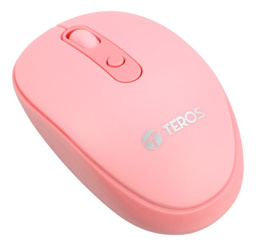 Mouse Inalámbrico Teros Te5075r Usb 1600 Dpi Negro/rosado