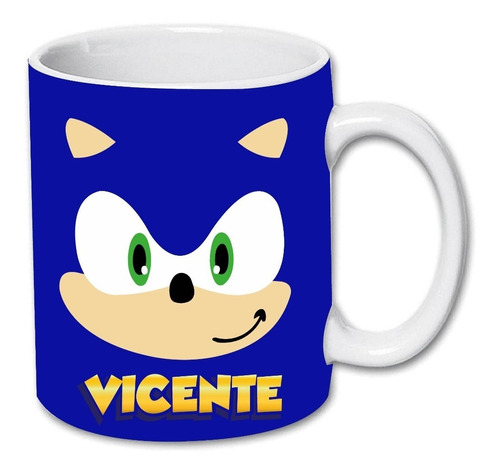 Tazon Sonic Personalizado Regalo Navidad Cumpleaños