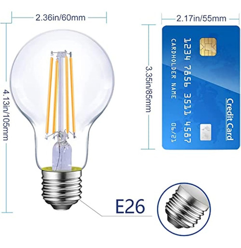 Bombillas De Luz Led E26, Equivalente A 40 Vatios, 4000k, Lu