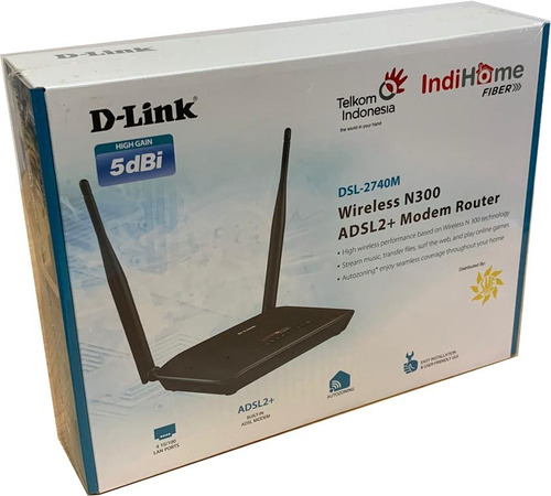 Modem Router Adsl2+ Dlink N300 Dsl-2740m