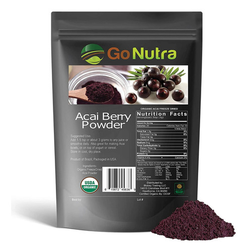 Go Nutra I Freeze Dried Acai Berries For Bowls I 5 Lb Powder