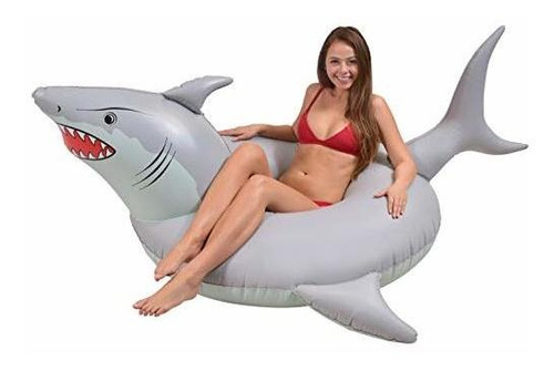 Gofloats 'great White Bite' Shark Party Tube Inflatable Raft