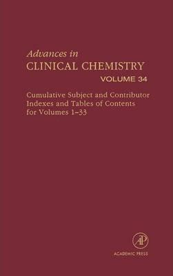 Libro Advances In Clinical Chemistry: Volume 34 : Cumulat...