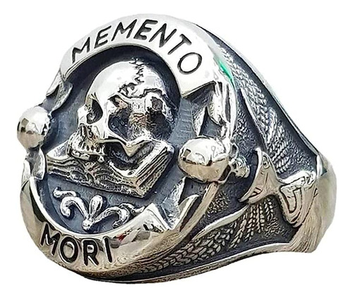 Goohopsun Memento Mori Skull - Anillo De Motociclista Para H