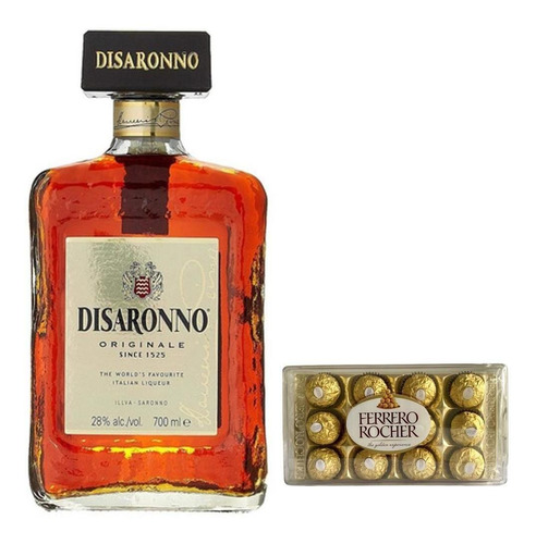 Licor Amaretto Disaronno X700cc + Ferrero Rocher X12