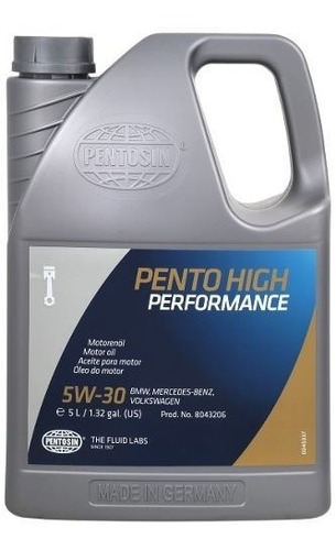 Aceite De Motor Pentosin 5w30 Sl600 High Performance 5l