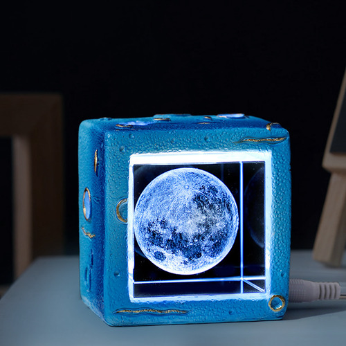 Lampara De Noche Led 3d Galaxia Bola Cristal, Sistema Solar