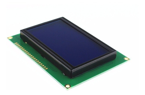 Lcd Gráfico Spi St7920 128x64 Pantalla Display Azul Arduino