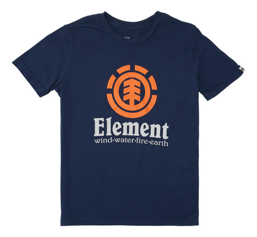 Polera M/c Element Vertical Ss Y B Tees Azul Niño