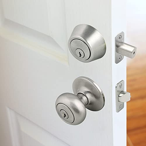 Picaporte De Entrada Ajustable Cambridge, Acabado Níquel