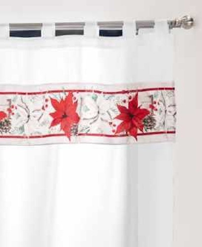 Imagen 2 de 2 de Cortinas Navideñas Para Cocina Navidad Christmas Vianney