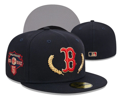 Gorra Béisbol,5a Mlb Of The Ball Of Bordado De Oro Negro I3u