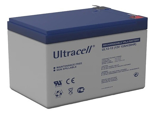 Batería De Gel Ultracell De 12v Y 12ah Tipo Ul