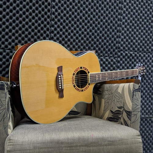 Imagem 4 de 10 de Violao Crafter Stg G-18ce Eletroacústico Solid Cedro Bag