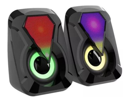 Mini Parlantes Rgb E-1053 Speaker Led