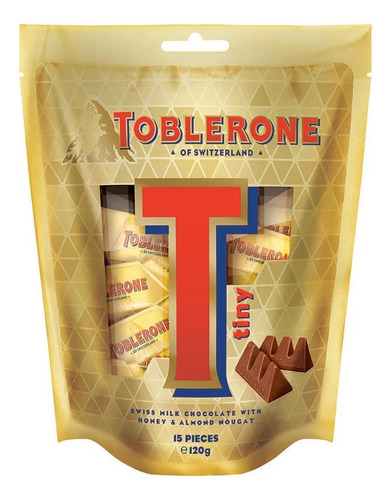 Toblerone Chocolate Tiny 15 Piezas, 120 G, Duty Free