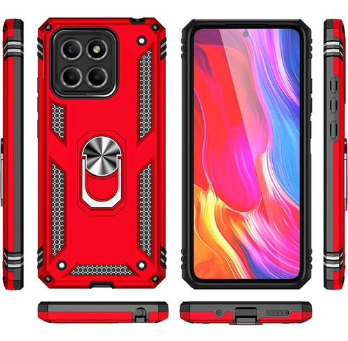 Funda Uso Rudo Anillo Magnetico Para Huawei Honor