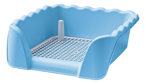 Caja De Arena Para Inodoro Para Perros, Valla Elevada Azul