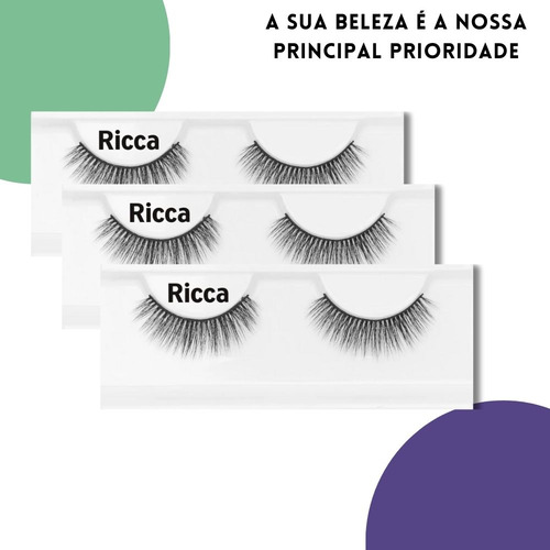 Cílios Postiços Médio Efeito 3d Multicamadas Volume 2 Ricca