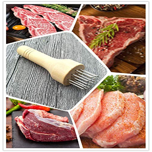 Ablandador De Carne Profesional 21 Puntas De Acero Inox...