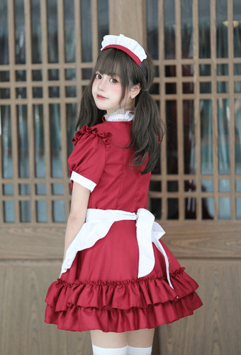 Conjunto De Vestidos De Sirvienta De Cosplay De Talla Grande