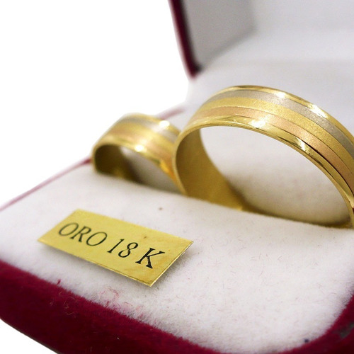 Alianzas Casamiento Oro 18k Anillos Compromiso Oro 8 Grs