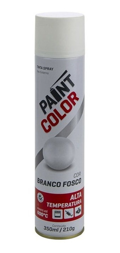 Tinta Spray De Alta Temperatura Branco Fosco 350ml - Paintco
