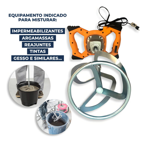 Mezclador de pintura con 2 Galo Performer, espátula 12 cm 220 V
