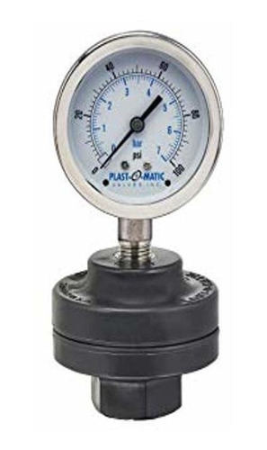 Plast-o-matic Pvc Psi Gauge Tipo Conexion Guardia Fnpt