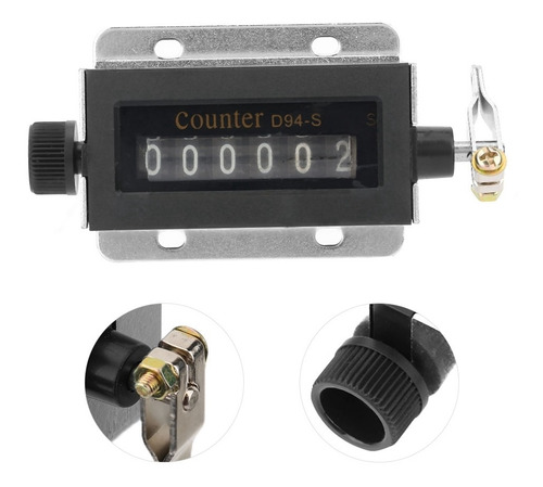 Imagen 8 de 10 de Contador Mecánico D94-s De 6 Dígitos Reiniciable