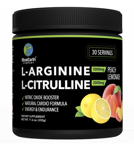 Blueearth Company L-arginina 5000mg + L-citrulina 2000mg Com