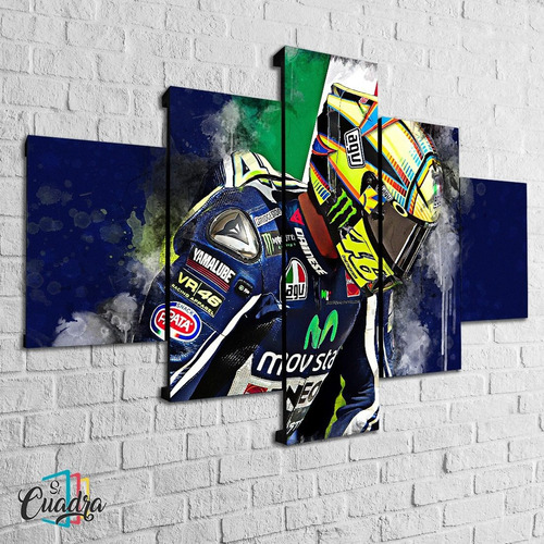 Cuadro Valentino Rossi Moto Moderno Poliliptico Modelo 0004