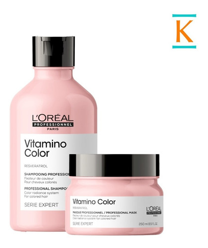 Loreal Professionnel Kit Vitamino Color: Shampoo + Mascara