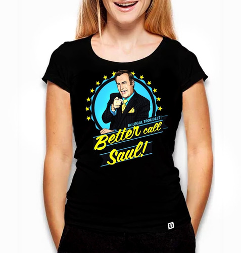 Remera Mujer Better Call Saul Goodman 38 Digital Stamp Dtg