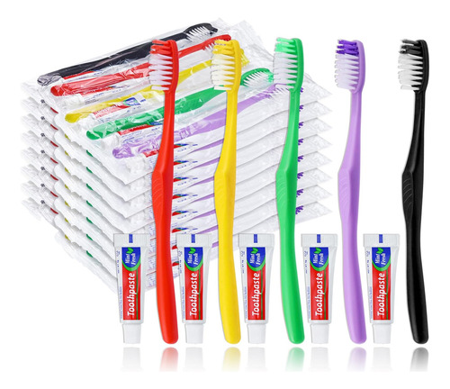 Cepillo De Dientes Desechable De Haifotrva 30pcs Con Pasta