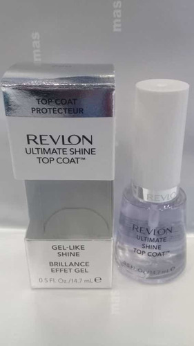 Esmalte Revlon Ultimate Shine Top Coat Efecto Gel Masaromas Color Translúcido