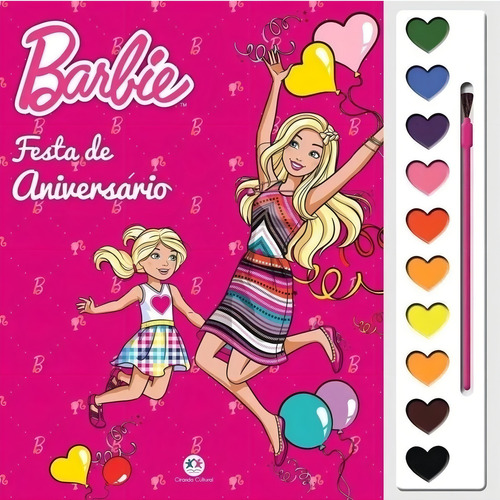 Livro Para Pintar Com Aquarela E Pincel Desenhos Infantil